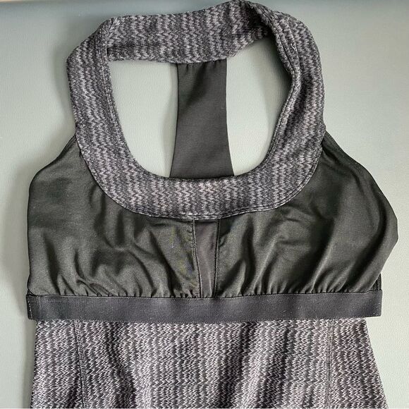 Lululemon Scoop Neck Tank Luon Light Ziggy Wee September Black / Black Size 6 - Picture 7 of 8